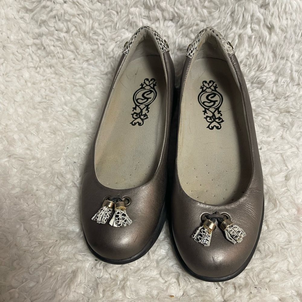 Sandbaggers Golf Shoes: Tassletoe Taupes tone leather gray slip on US SZ8